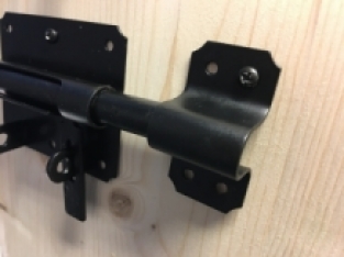 Hangslotgrendel zwart 100 mm